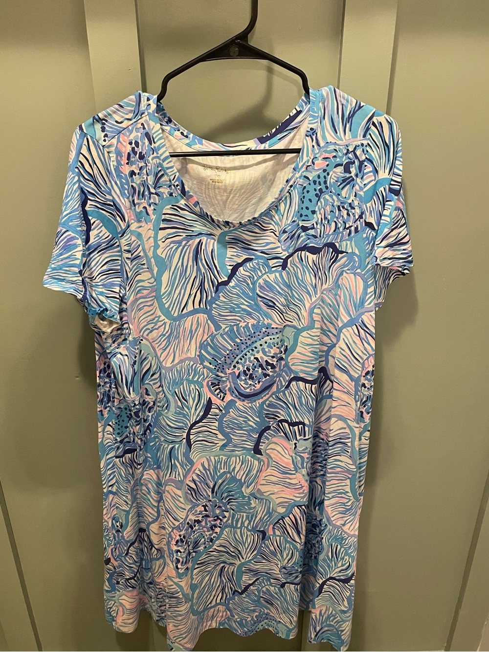 Lilly Pulitzer Cody t-shirt dress fishful thinking women’s xxl 2XL